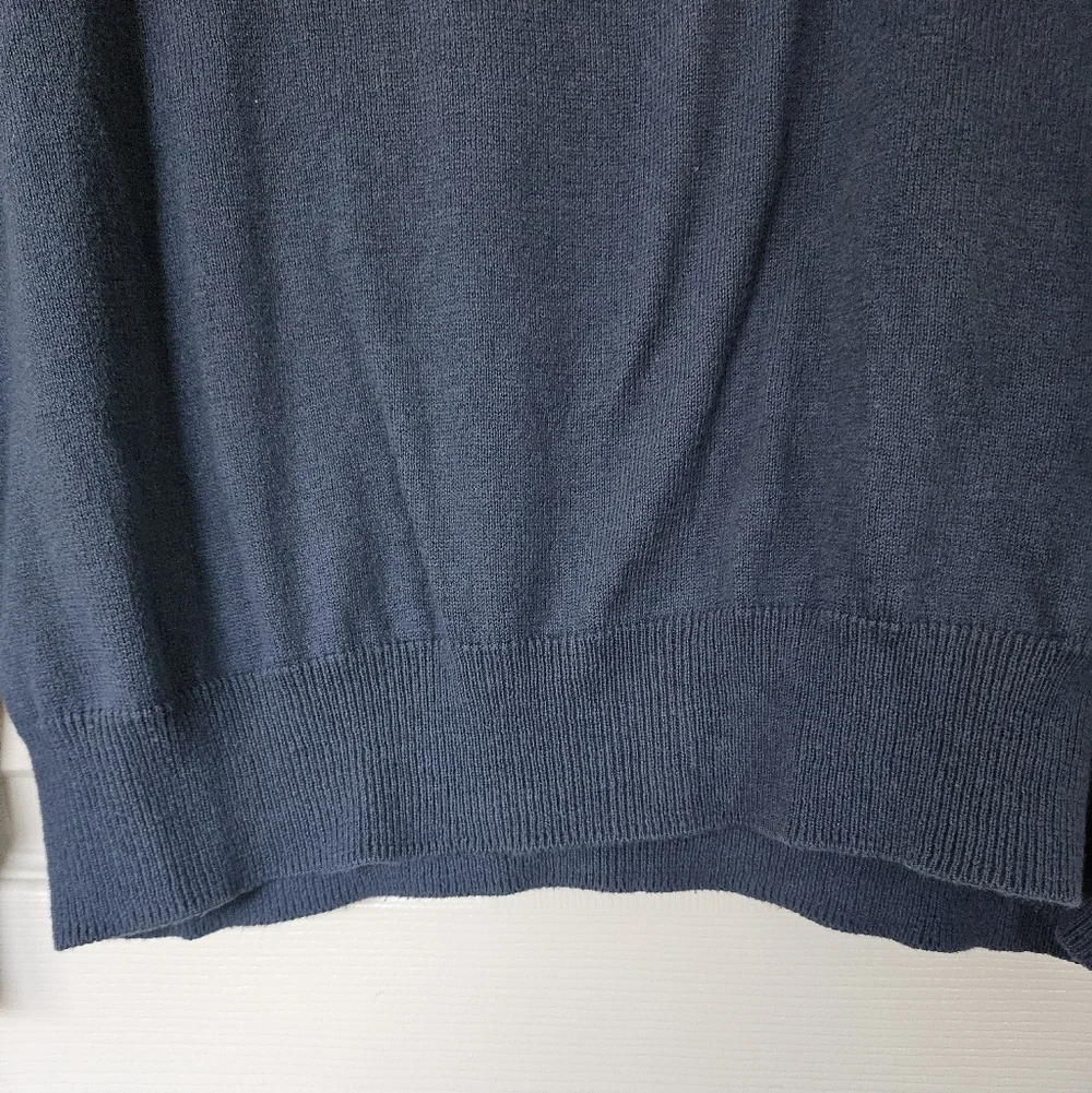 J.Crew Blue Cotton Cashmere V-Neck Sweater Men’s Small